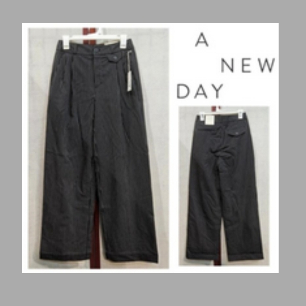 A New Day Charcoal Wide-Leg Trousers